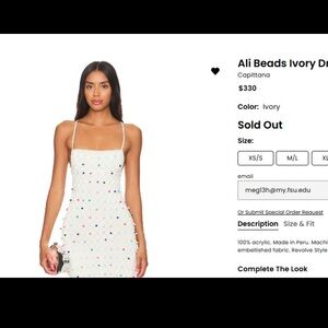 Ali Beads Ivory Dress
